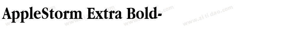 AppleStorm Extra Bold字体转换